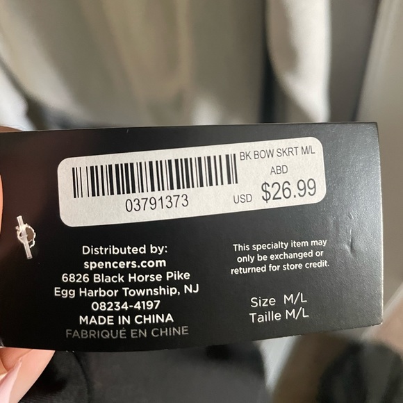 A black bow skirt M/L. Mini shirt - Picture 6 of 6